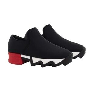IRI WES I Black Red Low Top Neoprene Sneaker Unisex 38.5 / 8